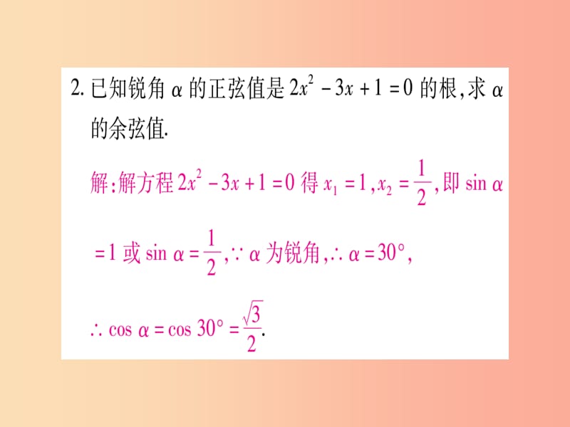 九年级数学下册小专题二直角三角形的边角关系易错问题归类课堂导练课件含2019中考真题新版北师大版.ppt_第3页