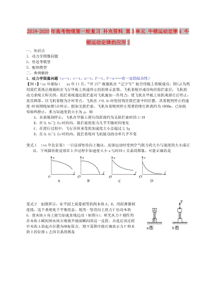 2019-2020年高考物理第一輪復(fù)習(xí) 補(bǔ)充資料 第3單元 牛頓運(yùn)動(dòng)定律4 牛頓運(yùn)動(dòng)定律的應(yīng)用2.doc