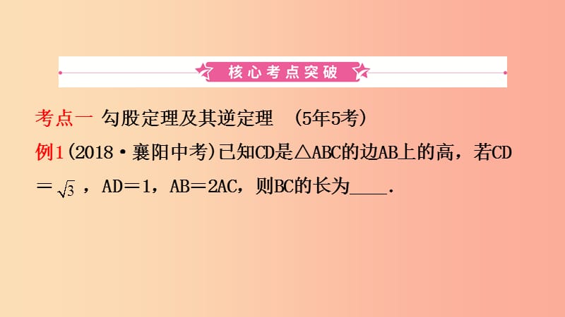 山东省临沂市2019年中考数学复习 第四章 几何初步与三角形 第五节 直角三角形课件.ppt_第2页