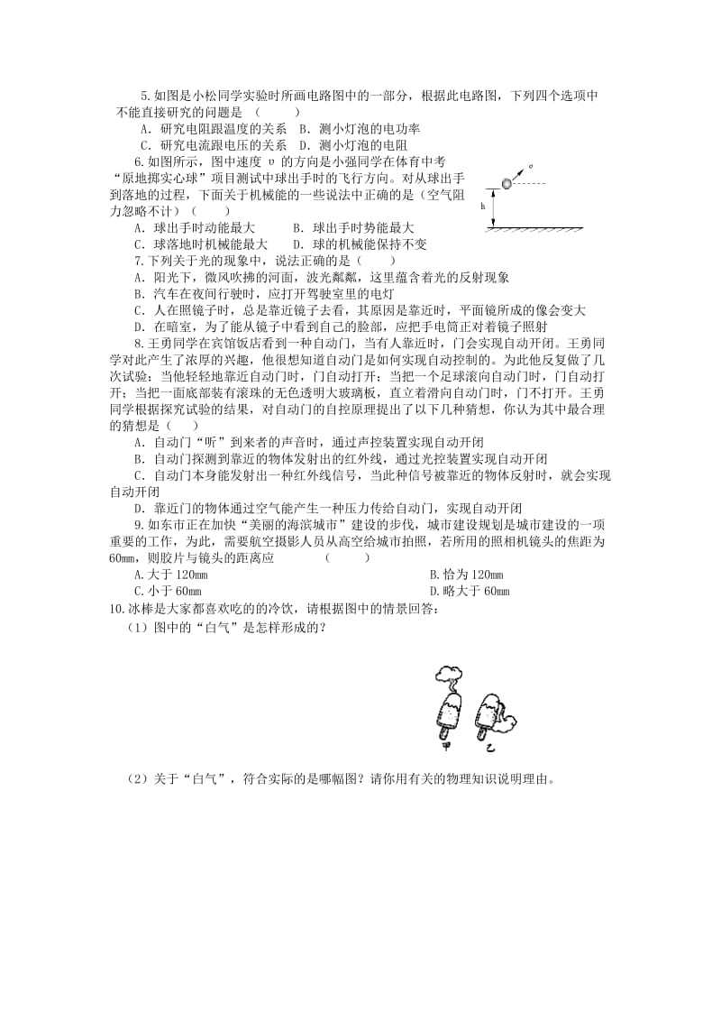 2019-2020年九年级物理下学期辅导材料39（提优班无答案） 苏科版.doc_第2页