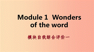 廣西2019年秋九年級(jí)英語(yǔ)上冊(cè) Module 1 Wonders of the world自我綜合評(píng)價(jià)一課件（新版）外研版.ppt