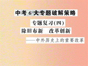 2019年中考歷史復習 專題復習（四）除舊布新 改革創(chuàng)新課件.ppt