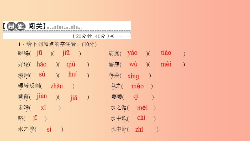 九年级语文下册第六单元23诗经两首习题课件-新人教版.ppt_第2页