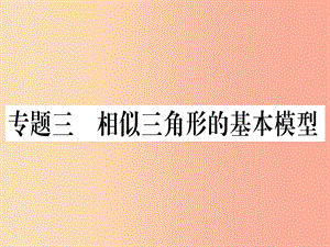 九年级数学下册 第27章 相似 专题3 相似三角形的基本模型课堂导练课件（含2019中考真题） 新人教版.ppt