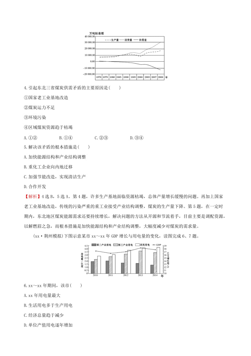 2019-2020年高考地理一轮全程复习方略课时提升作业三十14.1能源资源的开发--以我国山西为例.doc_第2页