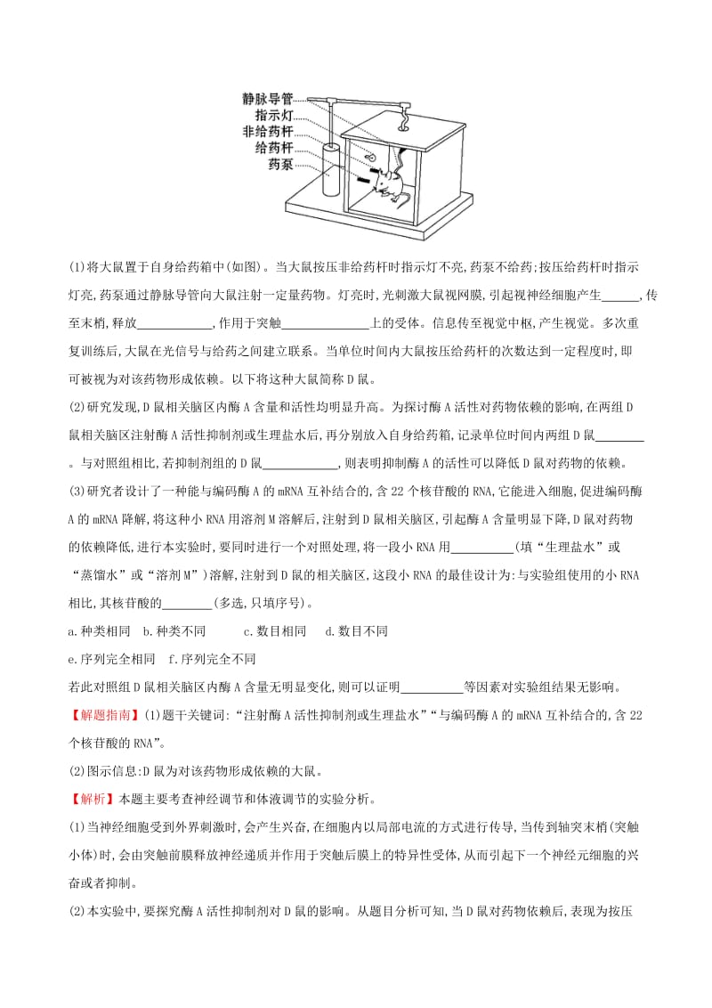 2019-2020年高考生物二轮复习 知识点专练13 神经调节.doc_第2页