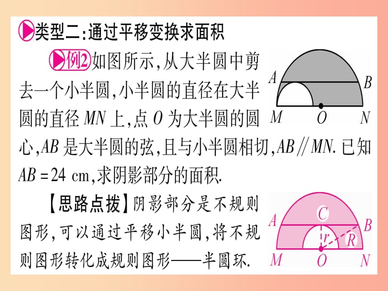 2019中考数学总复习 第1轮 考点系统复习 第6章 圆 方法技巧训练三 几何中与面积有关的计算习题课件.ppt_第3页