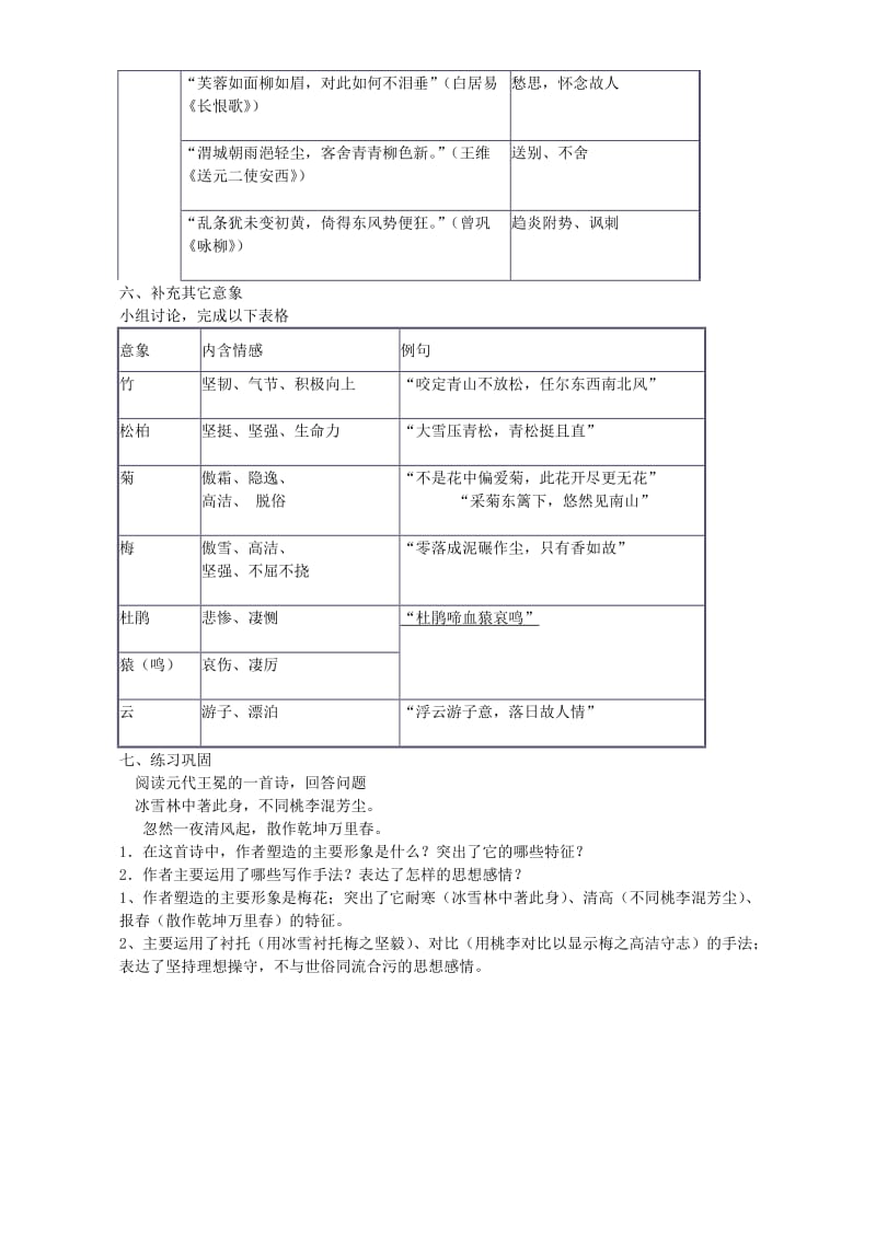 2019-2020年高二语文古诗中的意象鉴赏教案.doc_第3页