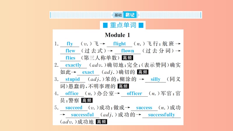 山东省2019年中考英语一轮复习 九下 第19讲 Module 1-Module 2课件.ppt_第3页