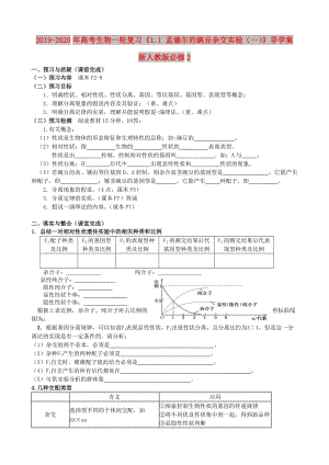 2019-2020年高考生物一輪復(fù)習(xí)《1.1 孟德爾的豌豆雜交實(shí)驗(yàn)（一）》導(dǎo)學(xué)案 新人教版必修2.doc