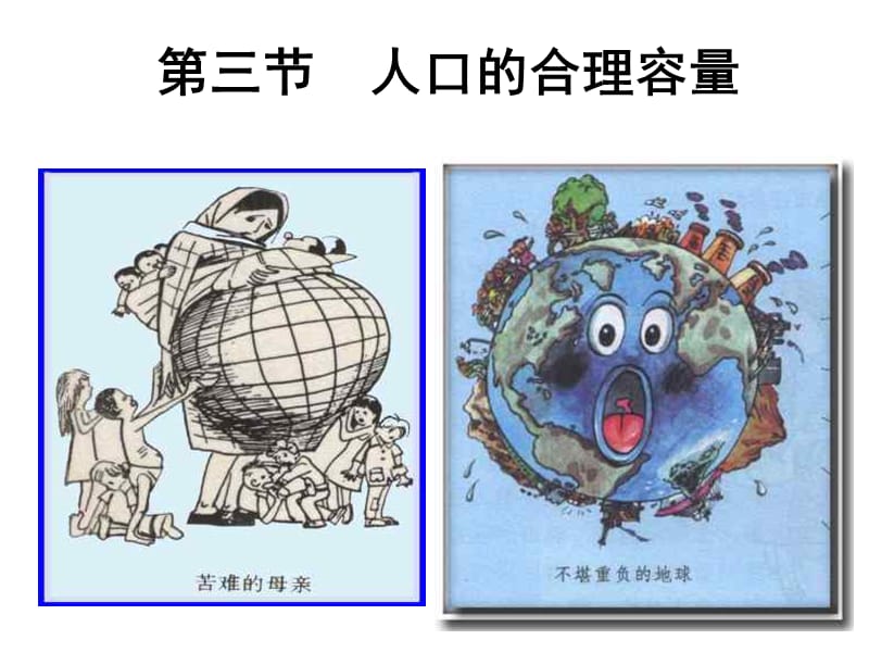 人教版高中地理《人口的合理容量》.ppt_第1页