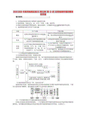 2019-2020年高考地理總復(fù)習(xí) 第五章 第13講 自然地理環(huán)境的整體性學(xué)案.doc