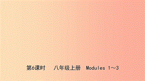 山東省濰坊市2019年中考英語總復(fù)習(xí) 第6課時(shí) 八上 Modules 1-3課件.ppt