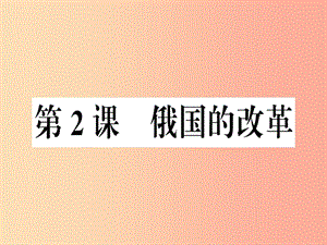 九年級歷史下冊 第一單元 殖民地人民的反抗與資本主義制度的擴展 第2課 俄國的改革習(xí)題課件 新人教版.ppt