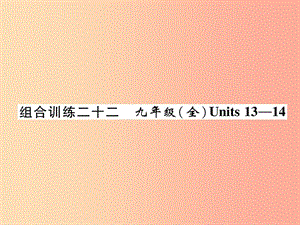 四川省南充市2019中考英語二輪復(fù)習(xí) 第一部分 教材知識梳理篇 九全 Units 13-14綜合練課件 人教新目標(biāo)版.ppt