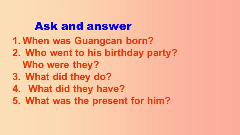 七年级英语下册 Unit 7 The Birthday Party Topic 3 Everyone had a good time Section A课件 仁爱版.ppt_第2页