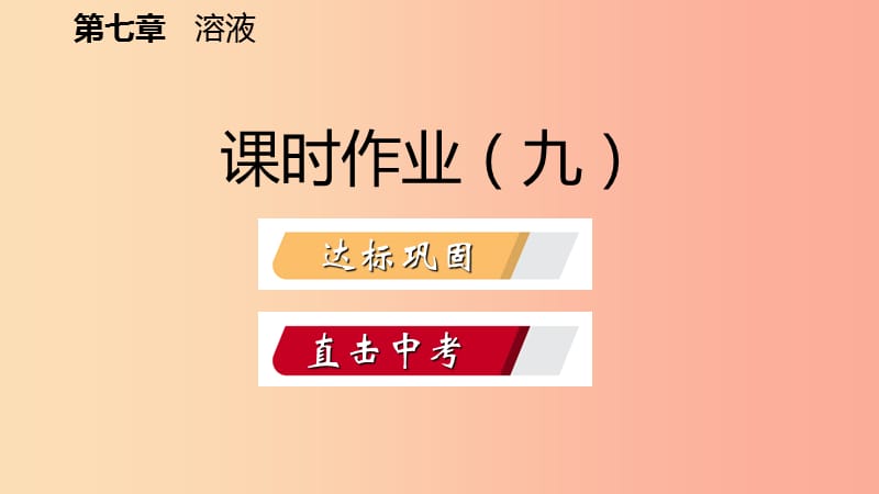 九年级化学下册 第七章 溶液 7.2 物质溶解的量 第2课时 固体、气体物质的溶解度 溶解度曲线课时作业（九）.ppt_第2页