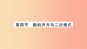 湖南省2019年中考數(shù)學(xué)復(fù)習(xí) 第一輪 考點(diǎn)系統(tǒng)復(fù)習(xí) 第1章 數(shù)與式 第4節(jié) 數(shù)的開(kāi)方與二次根式習(xí)題課件.ppt