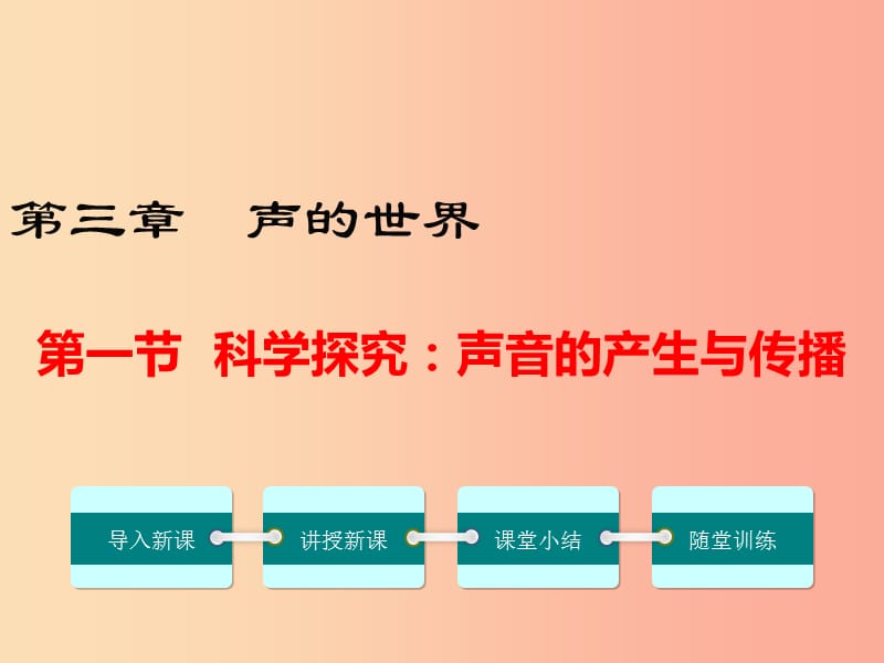 八年级物理全册 第三章 第一节 科学探究：声音的产生与传播课件 （新版）沪科版.ppt_第1页