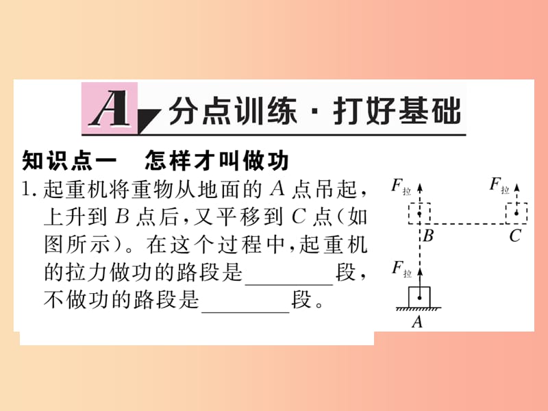 九年级物理上册 11.1 怎样才叫做功习题课件 （新版）粤教沪版.ppt_第2页