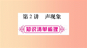 2019年中考物理 第02講 聲現(xiàn)象知識清單梳理課件.ppt