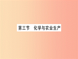 2019年秋九年級化學全冊 第11單元 化學與社會發(fā)展 第3節(jié) 化學與農(nóng)業(yè)生產(chǎn)習題課件（新版）魯教版.ppt