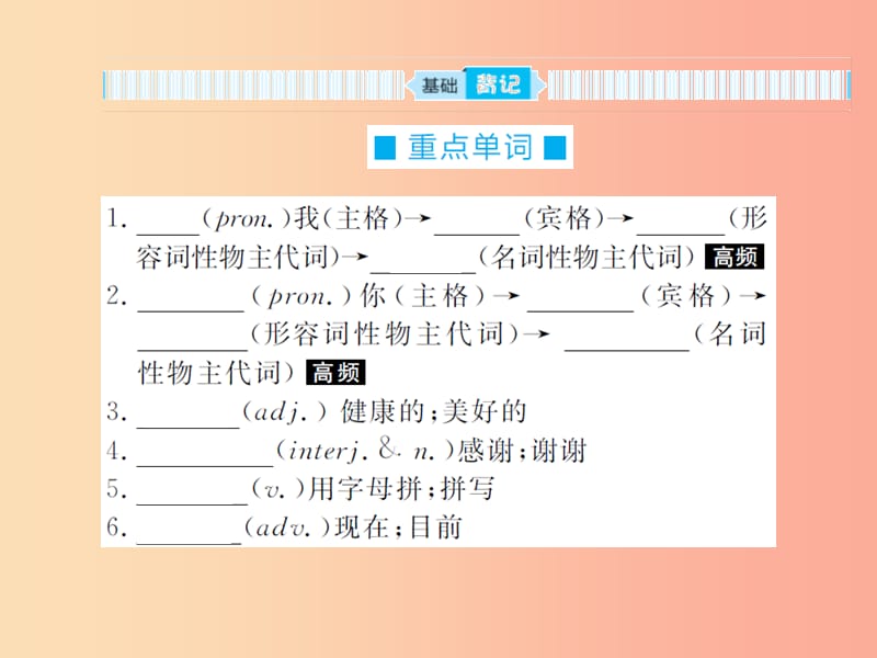 山东省菏泽市2019年中考英语总复习第一部分系统复习成绩基石七上第1讲Unit1_4含Starter课件.ppt_第2页