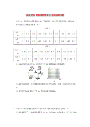 2019-2020年高考物理復習 電學實驗專練.doc