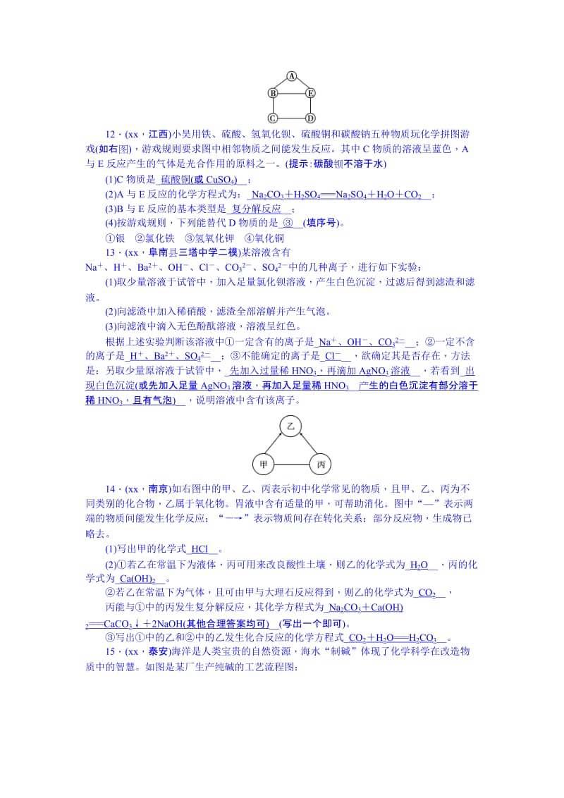 2019-2020年九年级总复习练习册：第31讲 专题十 盐.doc_第3页