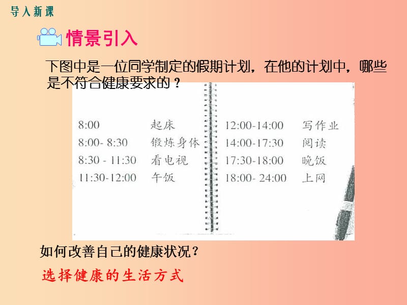 2019年春八年级生物下册 第八单元 第三章 第二节 选择健康的生活方式课件 新人教版.ppt_第2页