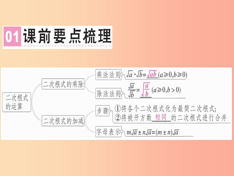 广东专版八年级数学上册第二章实数2.7二次根式2习题讲评课件（新版）北师大版.ppt_第2页