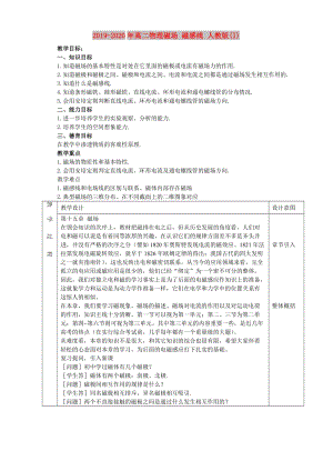 2019-2020年高二物理磁場 磁感線 人教版(I).doc