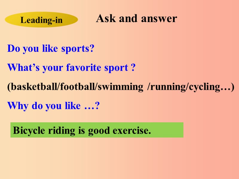 八年级英语下册 Unit 6 Enjoying Cycling Topic 3 bicycle riding is good rcise Section A1 仁爱版.ppt_第2页