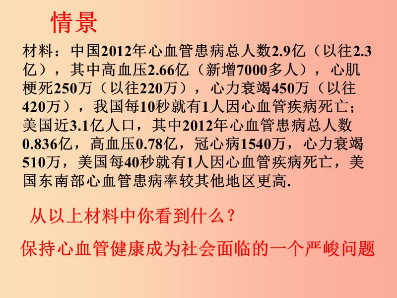 山东省七年级生物下册 3.3.4《关注心血管健康》课件（新版）济南版.ppt_第2页