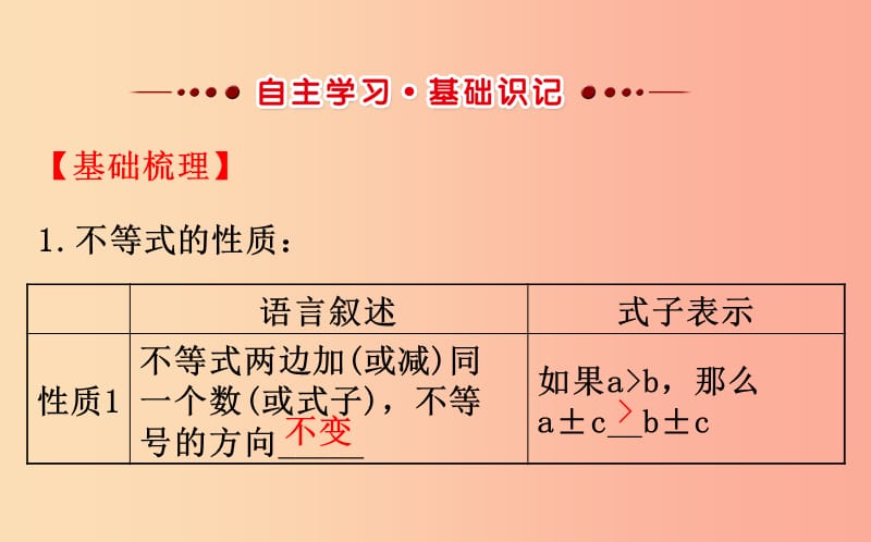 七年级数学下册 第九章 不等式与不等式组 9.1 不等式 9.1.2 不等式的性质（第1课时）教学课件2 新人教版.ppt_第2页