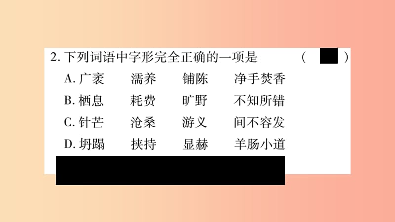 2019年九年级语文上册 第二单元 9精神的三间小屋习题课件 新人教版.ppt_第3页