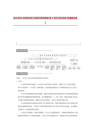 2019-2020年高考?xì)v史一輪復(fù)習(xí)研析教案 第6單元 單元總結(jié) 岳麓版必修1.doc