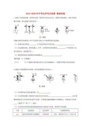 2019-2020年中考化學(xué)考點(diǎn)拓展 基礎(chǔ)實(shí)驗(yàn).doc