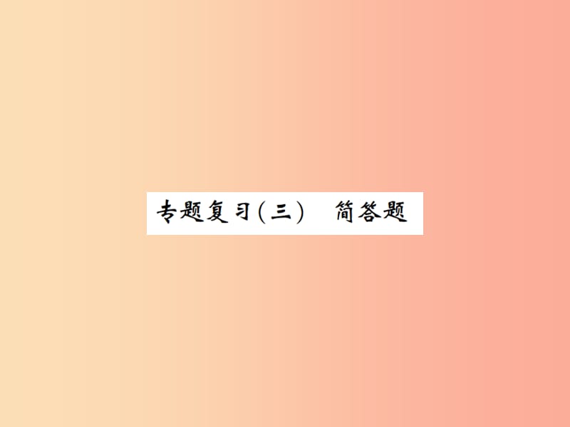 河南省2019年秋九年级化学下册专题复习三习题课件 新人教版.ppt_第1页