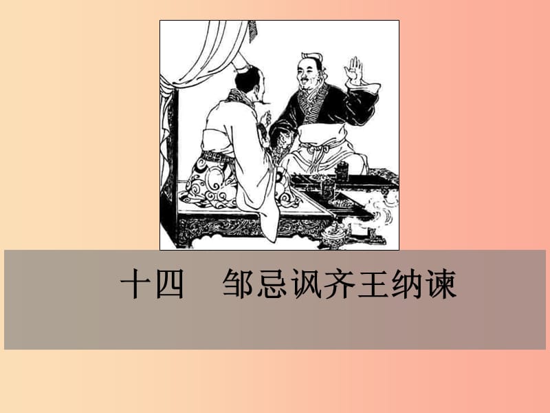 九年级语文下册 第四单元 十四 邹忌讽齐王纳谏课件 苏教版.ppt_第1页