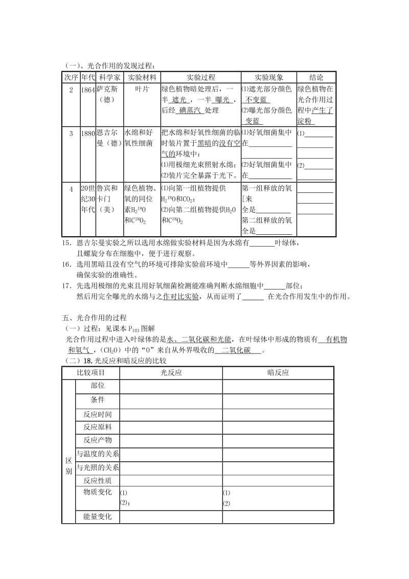 2019-2020年高二生物《5.4能量之源》学案.doc_第2页