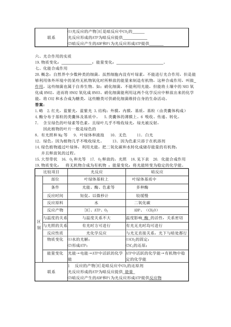 2019-2020年高二生物《5.4能量之源》学案.doc_第3页