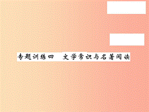 2019秋九年級語文上冊 專題訓(xùn)練四 文學常識與名著閱讀習題課件 語文版.ppt