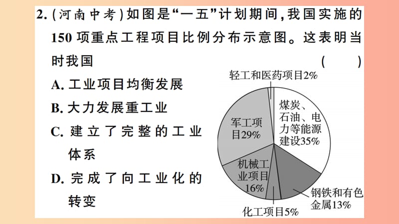 2019年春八年级历史下册 单元考点精练篇 第二单元考点精练习题课件 新人教版.ppt_第3页