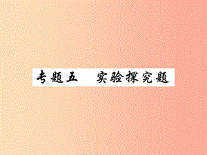 2019中考物理 第二部分 重點題型突破 專題五 實驗探究題復習精練課件.ppt