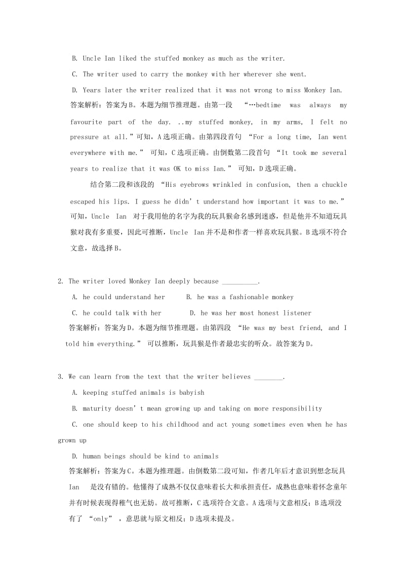 2019-2020年高考英语二轮复习 阅读理解练习（3）.doc_第2页