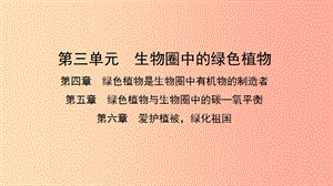 2019中考生物總復習 第一部分 基礎考點鞏固 第三單元 生物圈中的綠色植物 第4-6章課件.ppt