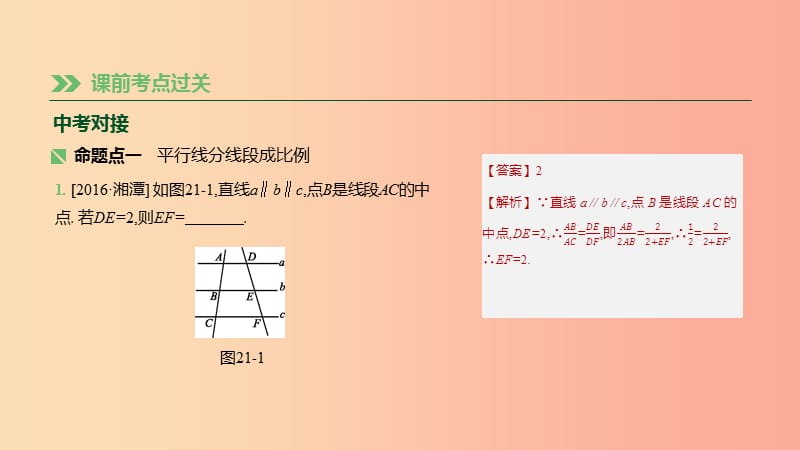 湖南省2019年中考数学总复习第四单元三角形课时21图形的相似课件.ppt_第2页