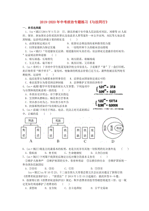 2019-2020年中考政治專題練習(xí)《與法同行》.doc