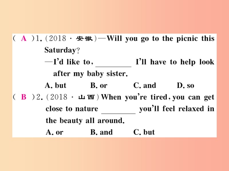 九年级英语全册 专题复习 专题一 单项选择（5-6）新人教 新目标版.ppt_第3页